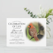 Invitation Cardinal rouge | Funérailles | Célébration de la v (Debout devant)