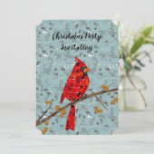 Invitation Cardinal rouge, l'oiseau de Noël (Debout devant)