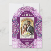 Invitation Cardinal rouge Rosace (Devant)