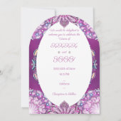 Invitation Cardinal rouge Rosace (Dos)