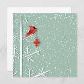 Invitation cardinale rouge (Devant / Derrière)