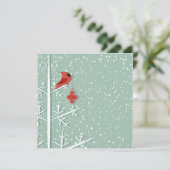 Invitation cardinale rouge (Debout devant)