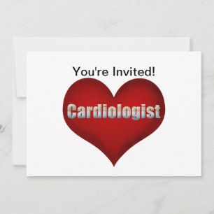 Invitation Cardiologue Red Heart