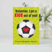 Invitation Cards de Saint-Valentin en salle de classe de foot (Debout devant)