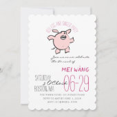Invitation Caricature 5 Cochon Année Oeuf Et Ginger Party Bab (Devant)