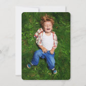 Invitation Caricature Brown Monkey Fun Photo Enfant's Birthda (Dos)