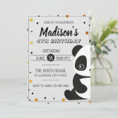 Invitation Caricature Cute Panda Anniversaire du Parti RSVP (Debout devant)