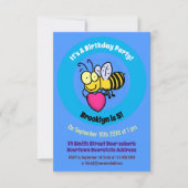 Invitation Caricature d'abeille mignonne (Devant)