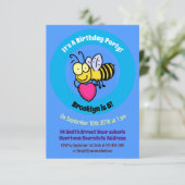 Invitation Caricature d'abeille mignonne (Debout devant)