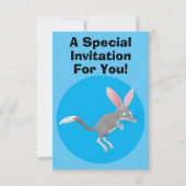 Invitation Caricature de bilby australien très heureuse (Dos)