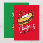 Invitation Caricature de Christmas Hotdog personnalisable (Devant / Derrière)