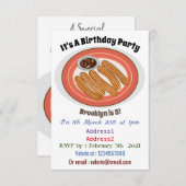 Invitation Caricature de Churro (Devant / Derrière)