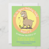 Invitation Caricature de Cute alpaca (Devant)