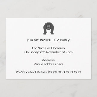 Invitation Caricature de Gorilla