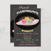Invitation Caricature de Macaron (Devant / Derrière)