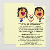 Invitation Caricature de Marry My Best Friend People (Devant / Derrière)