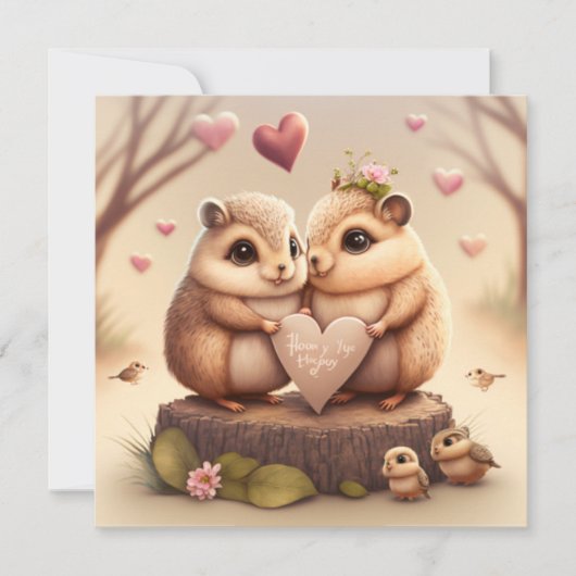 Invitation Caricature de petits ours mignons (Devant)