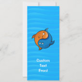 Invitation Caricature de poisson Yin Yang (Devant)