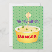 Invitation Caricature de serpent aux nouilles mignonnes illus (Dos)