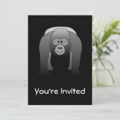 Invitation Caricature de Silverback Gorilla (Debout devant)