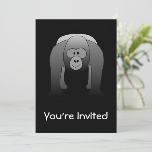 Invitation Caricature de Silverback Gorilla (Debout devant)