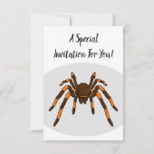 Invitation Caricature déplaisante de tarantule brun et orange (Dos)
