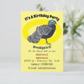 Invitation Caricature d'oiseau de faisan paon de Bornéo (Debout devant)