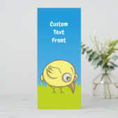 Invitation Caricature d'oiseau jaune (Debout devant)