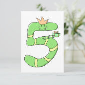Invitation Caricature du 5e anniversaire, vert. (Debout devant)