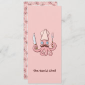 Invitation Caricature du chef calmar (Devant / Derrière)