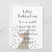 Invitation Caricature du Labrador au chocolat d'anniversaire (Dos)