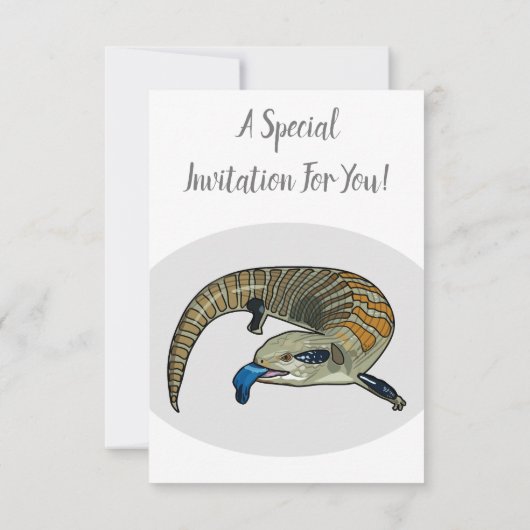 Invitation Caricature en bleu (Dos)