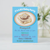 Invitation Caricature en rouleau de cannelle (Debout devant)