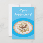 Invitation Caricature en rouleau de cannelle (Dos)