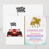 Invitation Caricature extrême de la voiture de course |Choisi (Devant / Derrière)