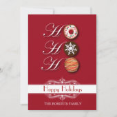 Invitation Caricature HoHoHo Cookies de Noël Joyeux vacances (Devant)