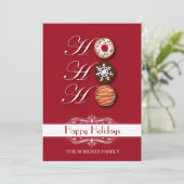 Invitation Caricature HoHoHo Cookies de Noël Joyeux vacances (Debout devant)