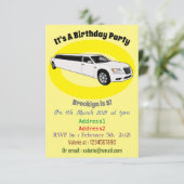 Invitation Caricature limousine (Debout devant)