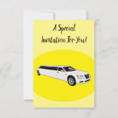 Invitation Caricature limousine (Dos)