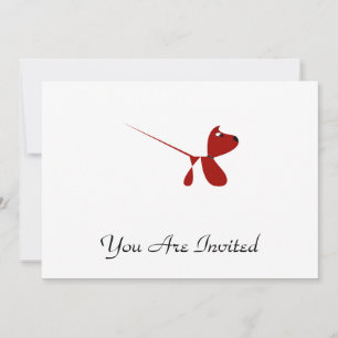 Invitation Caricature mignonne de Chien de Chien de Chien