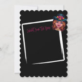 Invitation Caricature personnalisée femme avec casquette 30e (Dos)