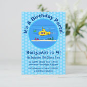 Invitation Caricature sous-marine joyeuse (Debout devant)