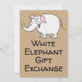 Invitation Caricature White Elephant Exchange (Devant)