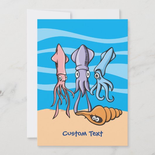 Invitation Caricatures de calmar (Devant)