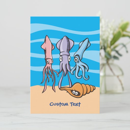 Invitation Caricatures de calmar (Debout devant)