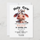 Invitation Caricatures de la vache sainte Je suis une vilaine (Devant)