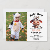 Invitation Caricatures de la vache sainte Je suis une vilaine (Devant)