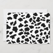 Invitation Caricatures de la vache sainte Je suis une vilaine (Dos)