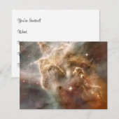 Invitation Carina Nebula Star-Forming Région Détail (Devant / Derrière)