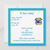 Invitation Carlin aux couleurs Anniversaire (Dos)